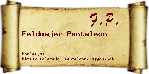 Feldmajer Pantaleon névjegykártya